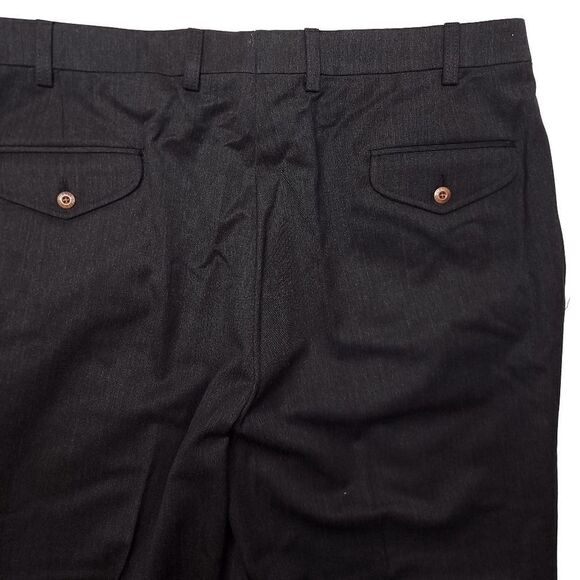 Vintage Orvis Wool Blend Pants Slacks Mens 38x29 Charcoal Canada Made Cuffed - Picture 7 of 7